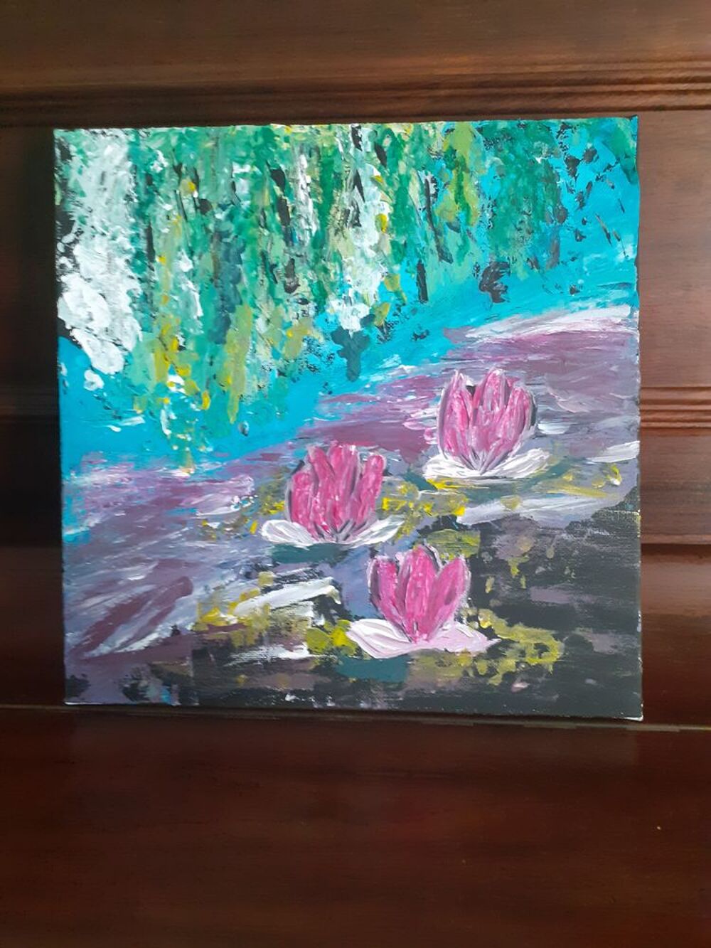 peinture "les nenuphars" Décoration