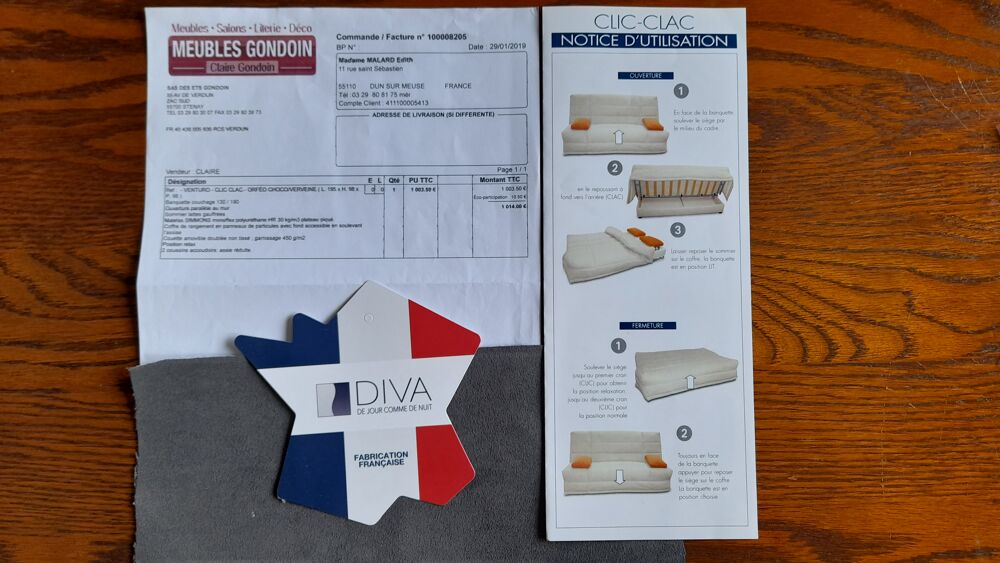Canap&eacute; convertible gris sourie Meubles