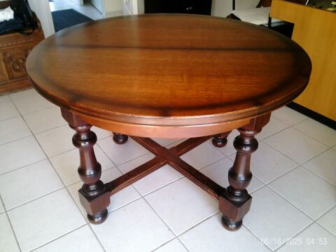 Table ronde en chne extensible de 120/160 cm 100 Espre (46)