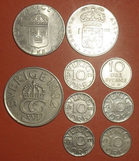 Lot de 9 pi�ces de Su�de. 20 Montreuil (93)