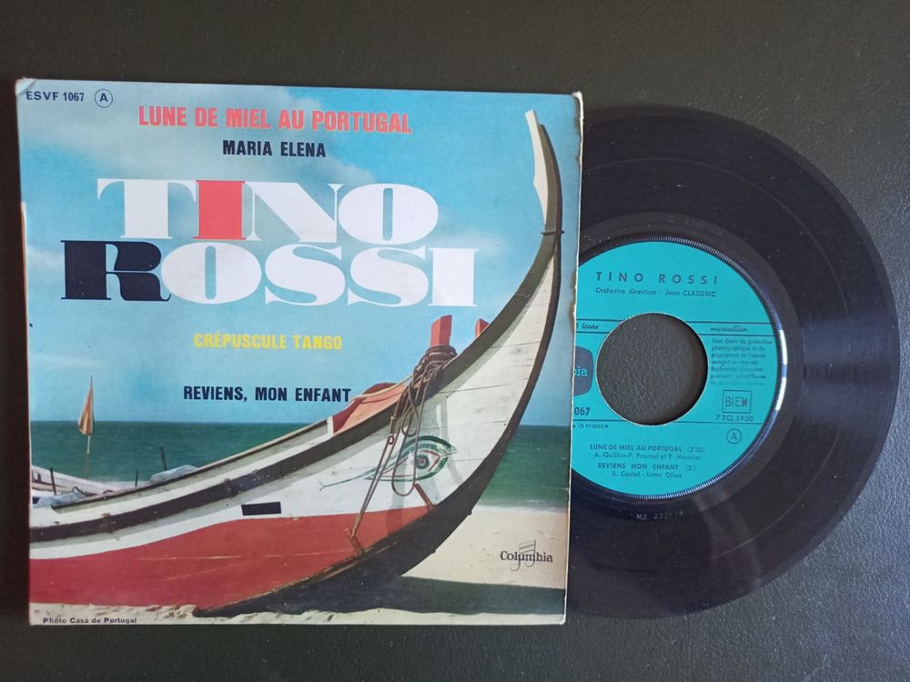 Disques vinyles 45T, Tino Rossi Lune de miel au Portugal CD et vinyles