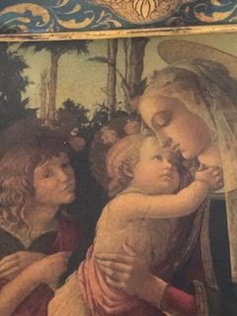 Tableau en bois reprsentant la Vierge  l'enfant 25 Bandol (83)