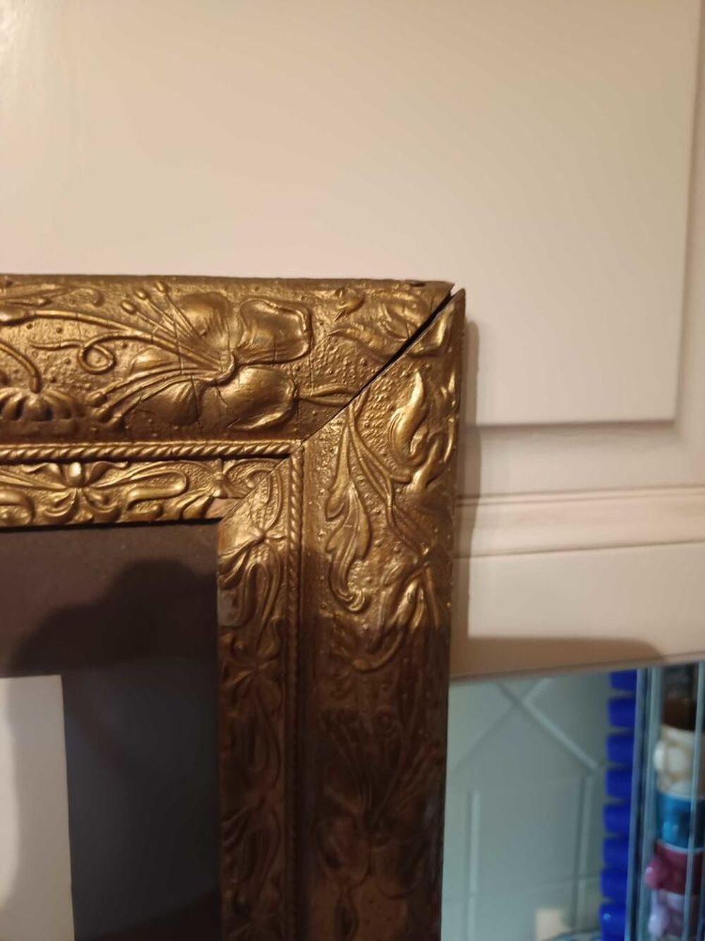 cadre ancien avec photo d'enfant Décoration