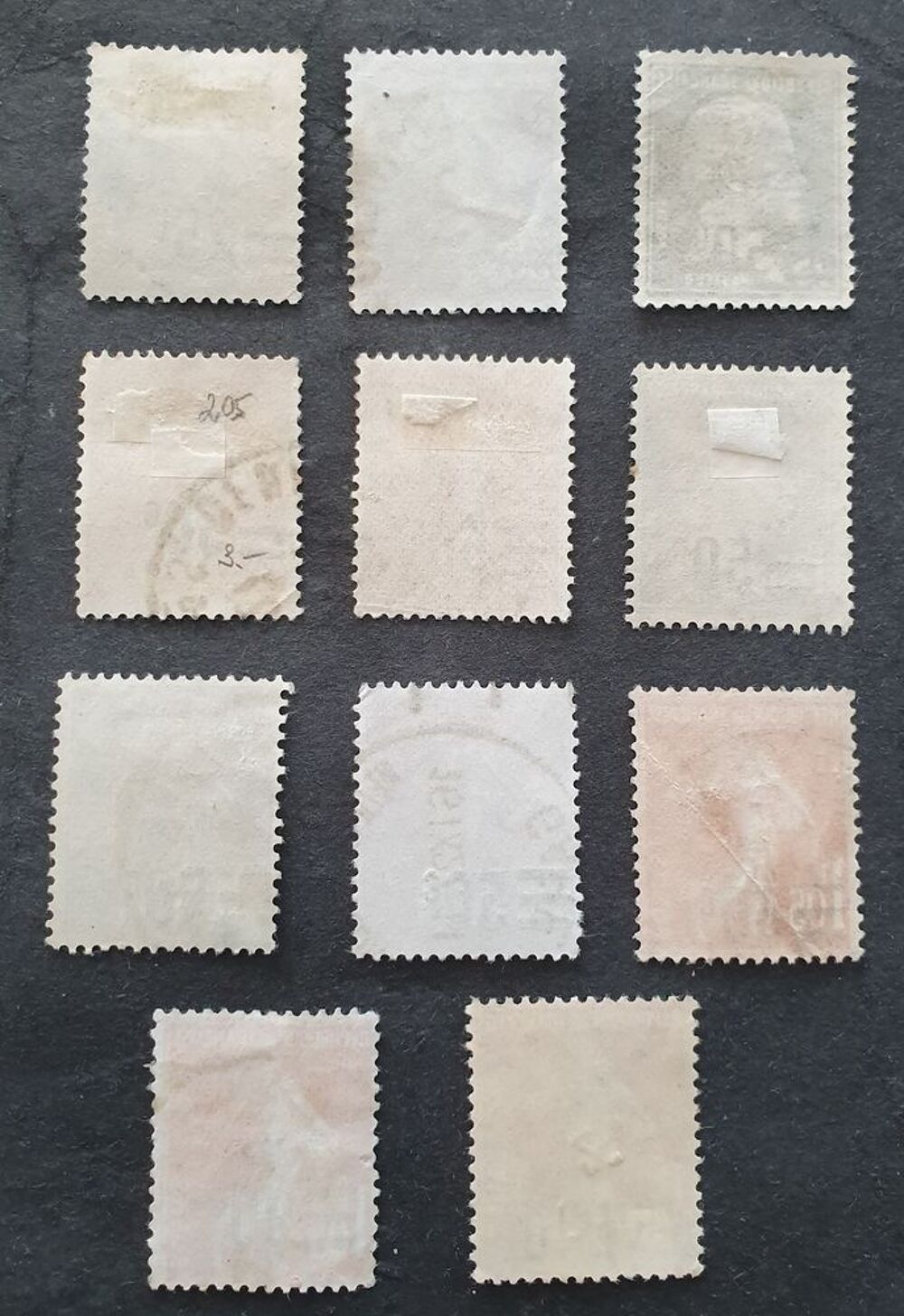 Timbres s&eacute;rie 217 &agrave; 228 France oblit&eacute;r&eacute;s 