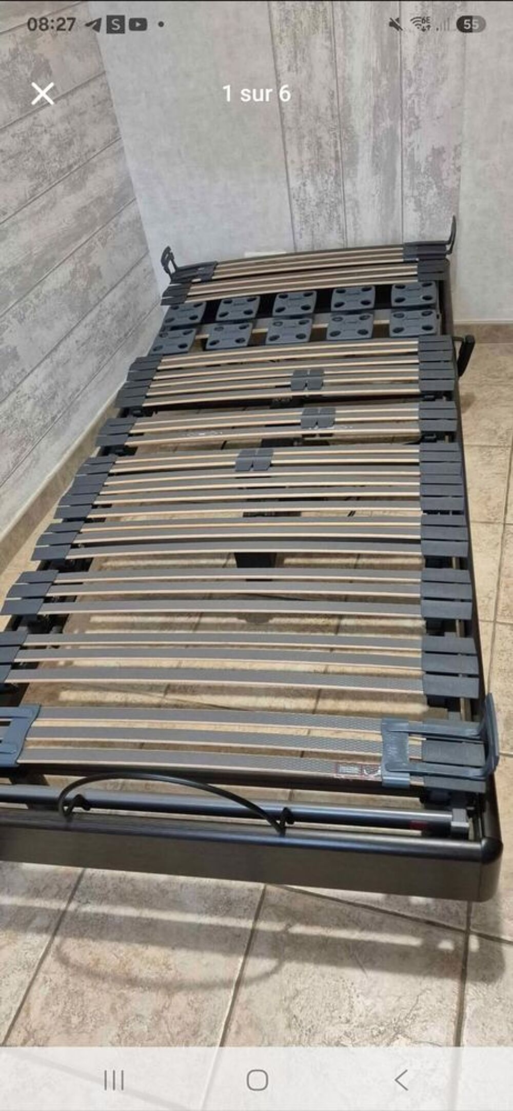 Lit &eacute;lectrique avec matelas 1 pers 90x200 Meubles