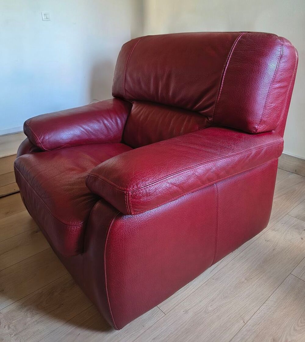 Canap&eacute;+Fauteuil en cuir de Buffle Meubles