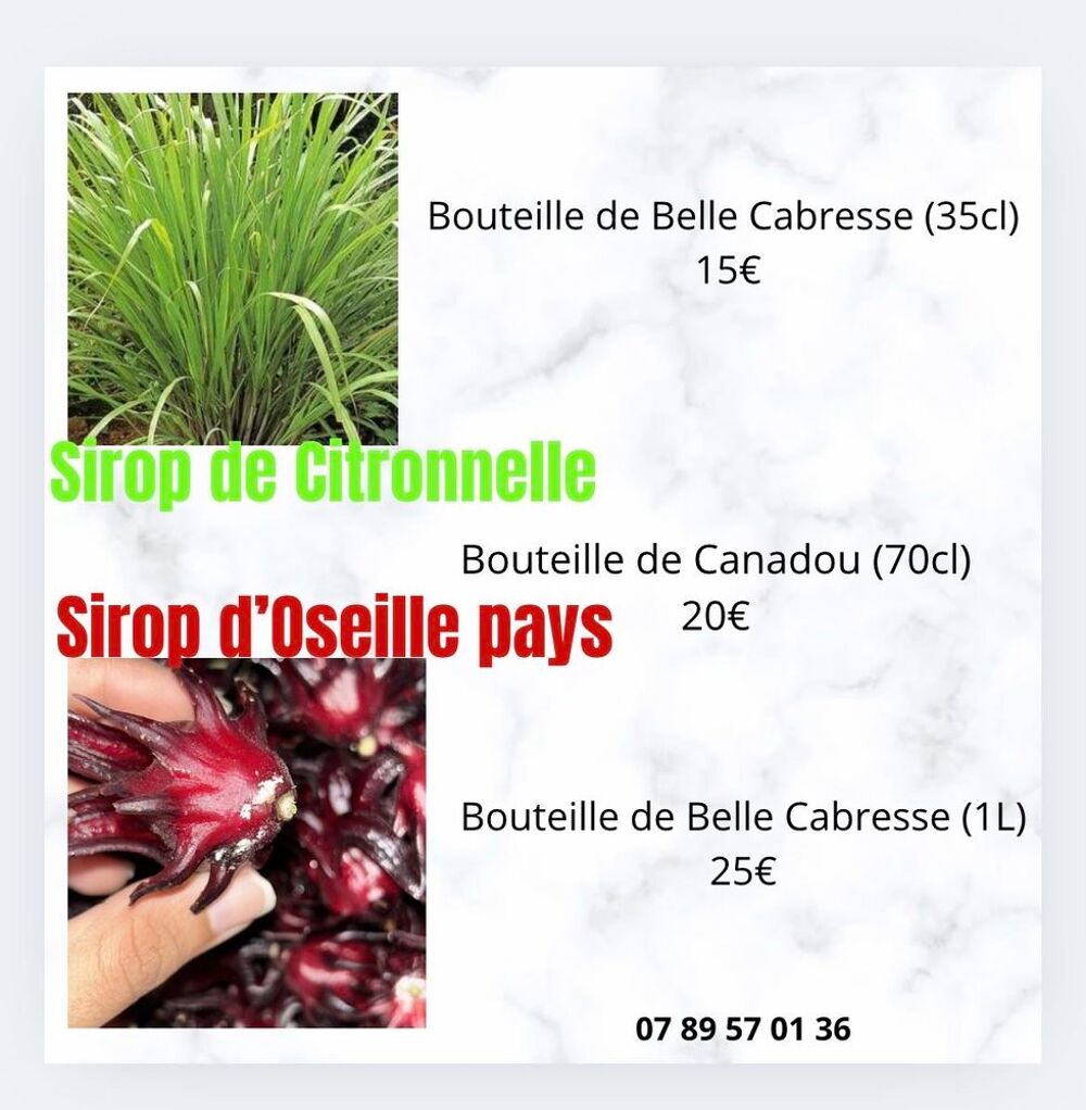 Jus, sirops et liqueurs locaux - fait maison Cuisine