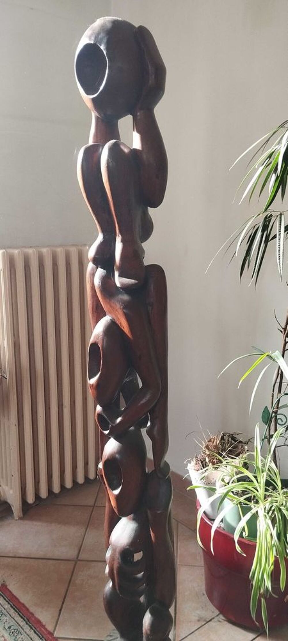 Vide grenier Vende grandes sculpture africains en bois d'&eacute;b&egrave;ne rouge provenance : S&eacute;n&eacute;gal et Mali 1990 tr&egrave;s bon &eacute;tat Décoration