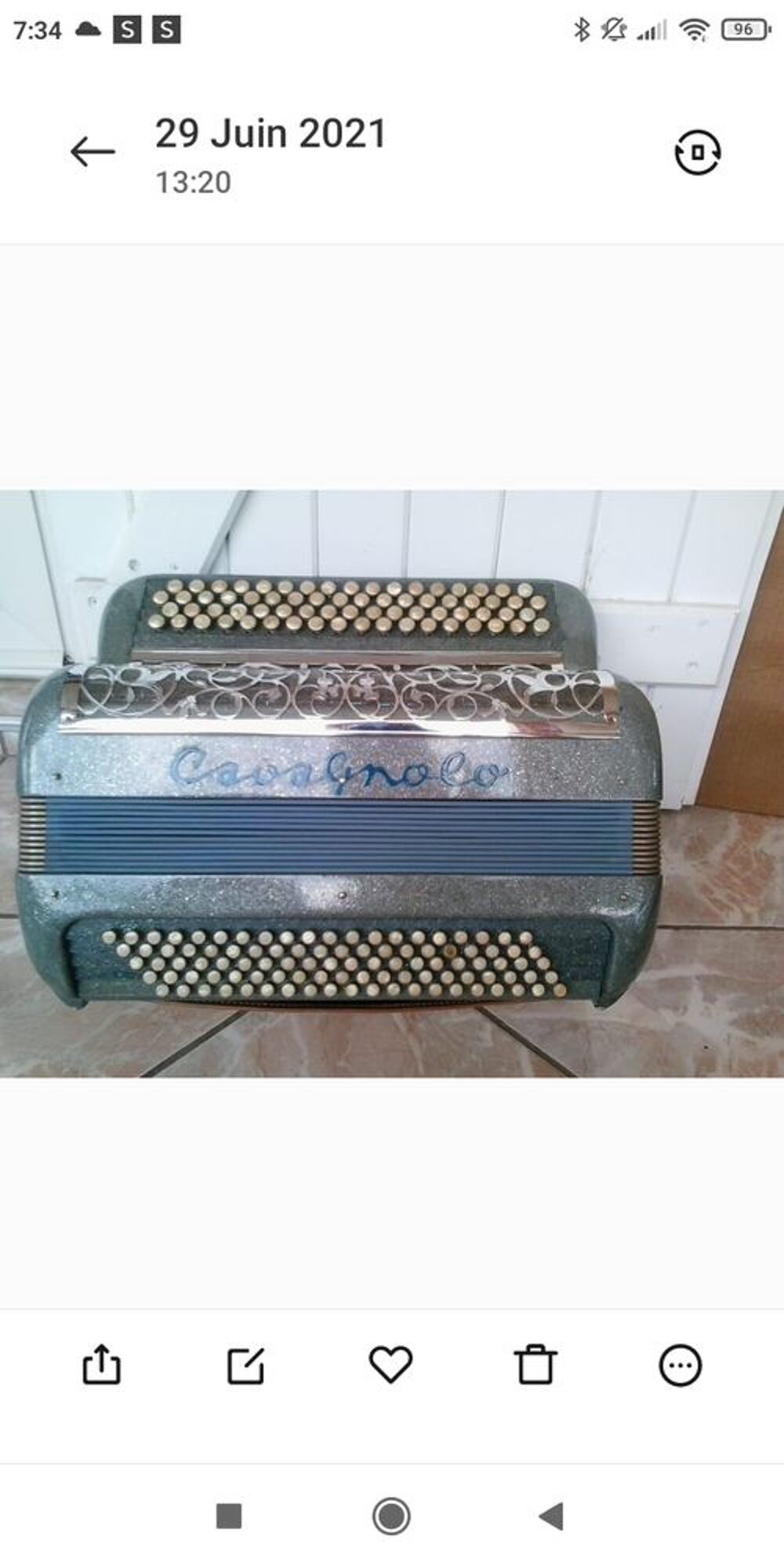 Accord&eacute;on cavagnolo Instruments de musique