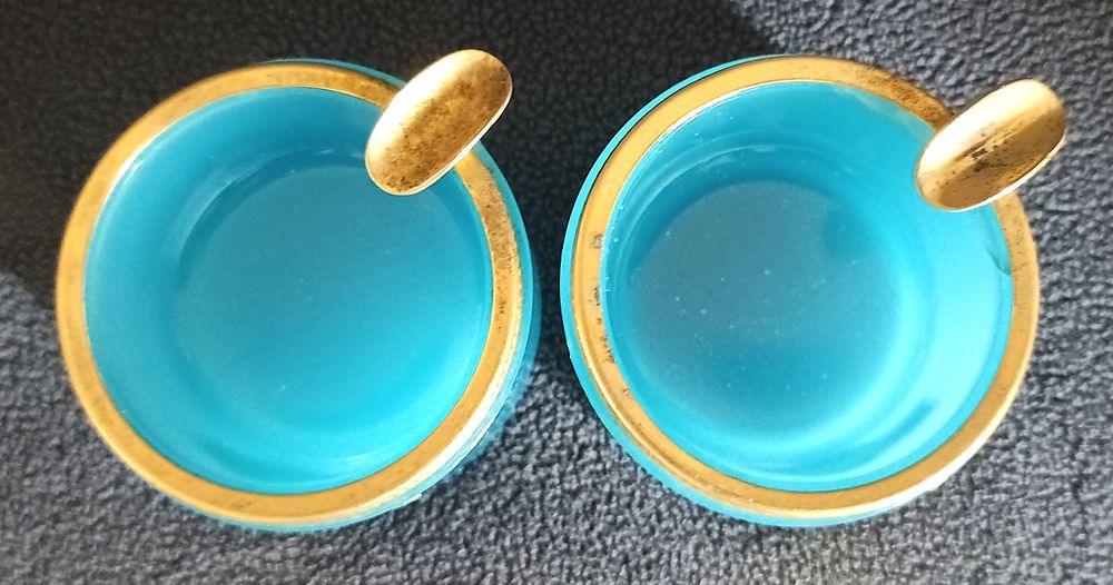 Paire de cendriers V.N.C "Opaline de Venise"- Murano 1970 