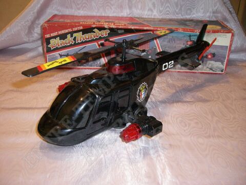 HÉLICOPTÈRE 'BLACK THUNDER POLICE' à piles 1970 35 Sergines (89)