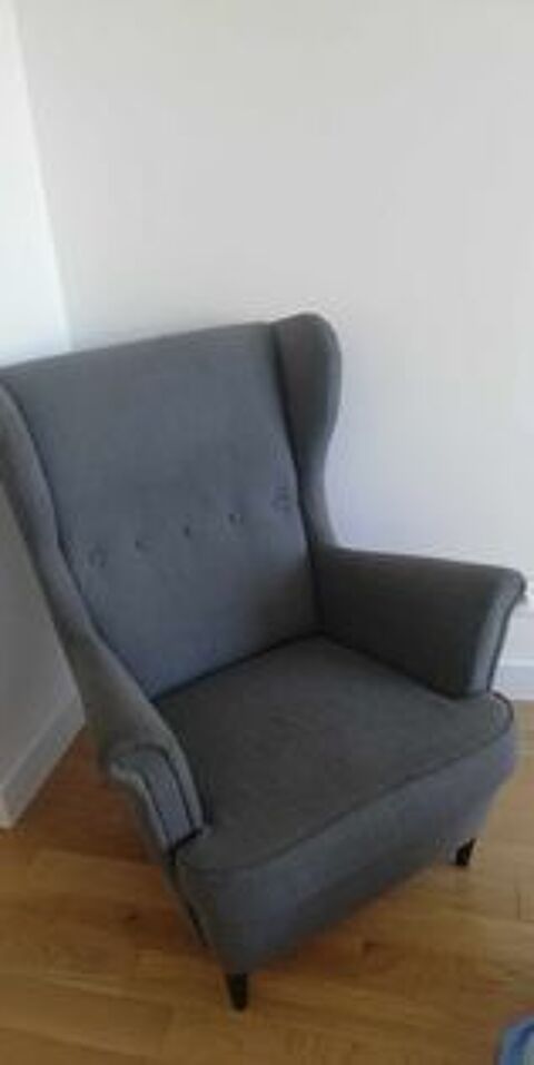 fauteuil ikea gris en bon tat  120 Courbevoie (92)