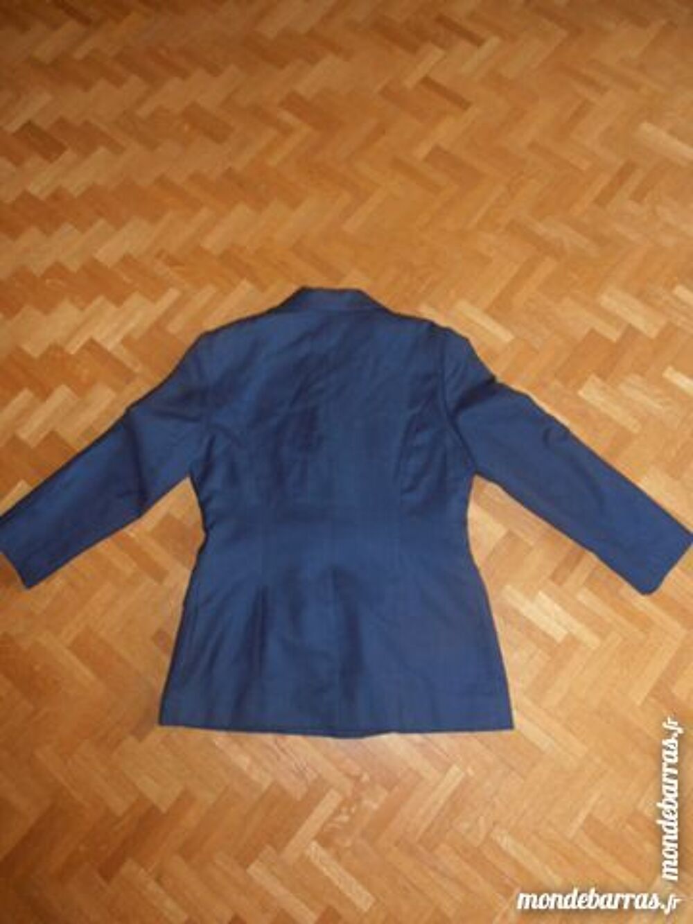 Veste tailleur bleue laine vierge (V10) Vtements