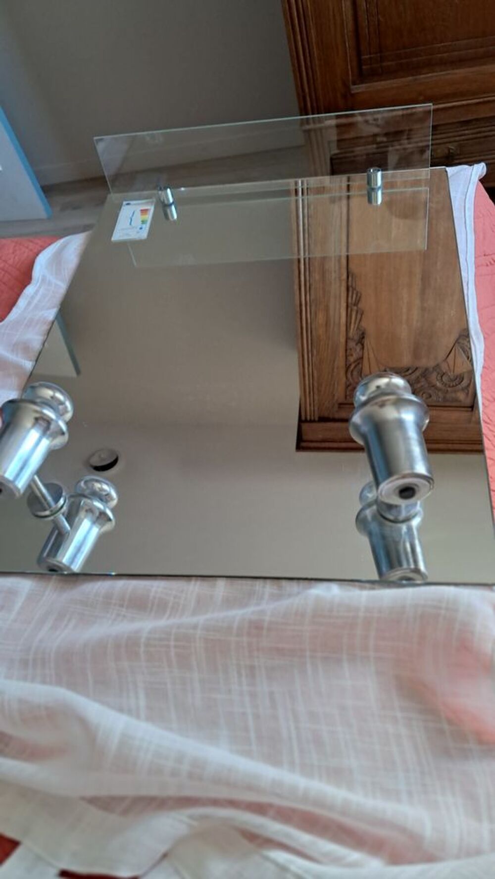 Miroir avec lampes et tablette Décoration