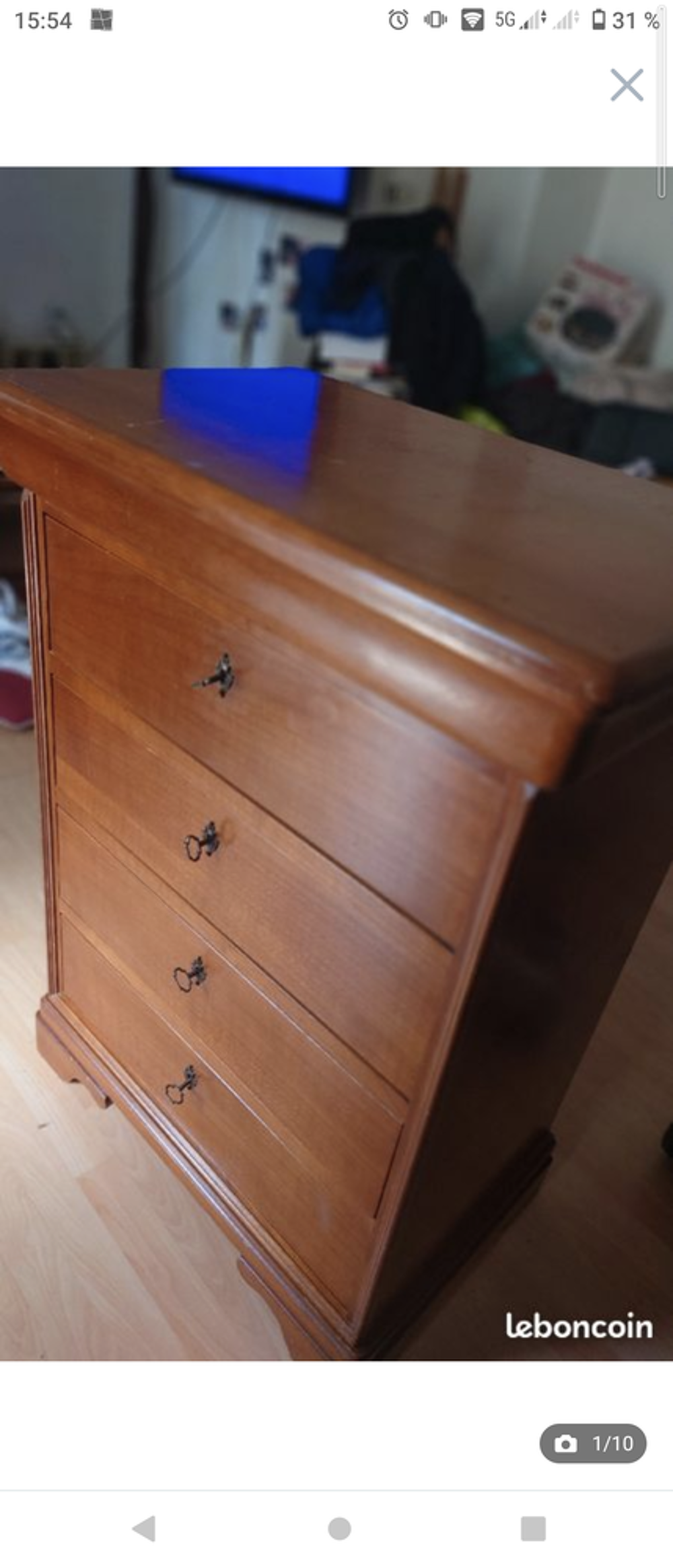 Commode en merisier | 1 tiroir et 4 tiroirs &agrave; cl&eacute;s Meubles