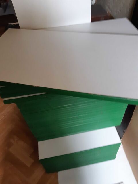 30 etageres de bois stratifies dessus blanc long 50cm largeur40cm profondeur2 cm 5 Sens (89)