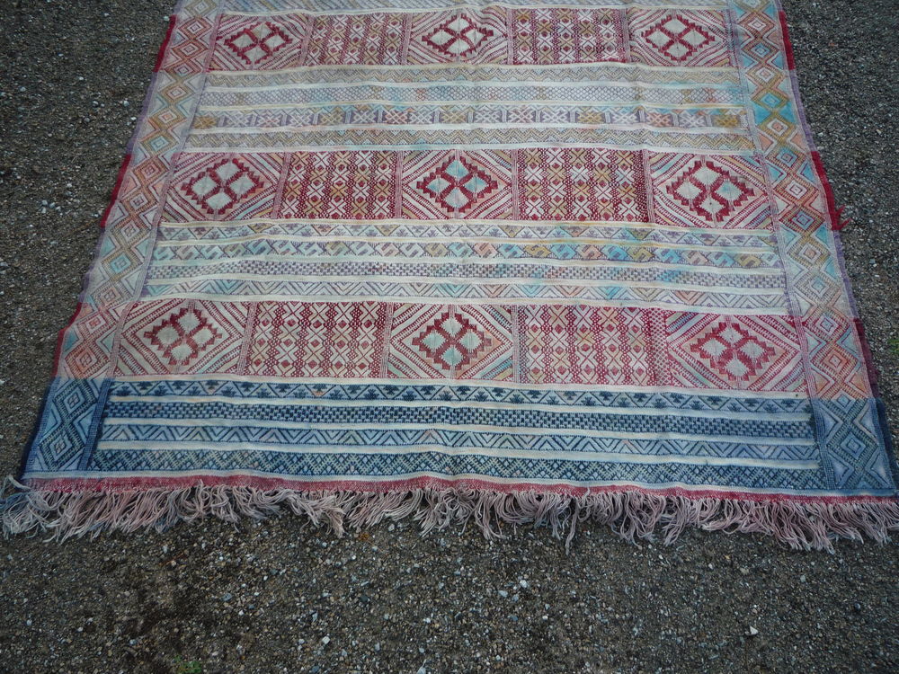 Tapis kilim ancien,Touareg/Mongolie/yourte/tente Dcoration