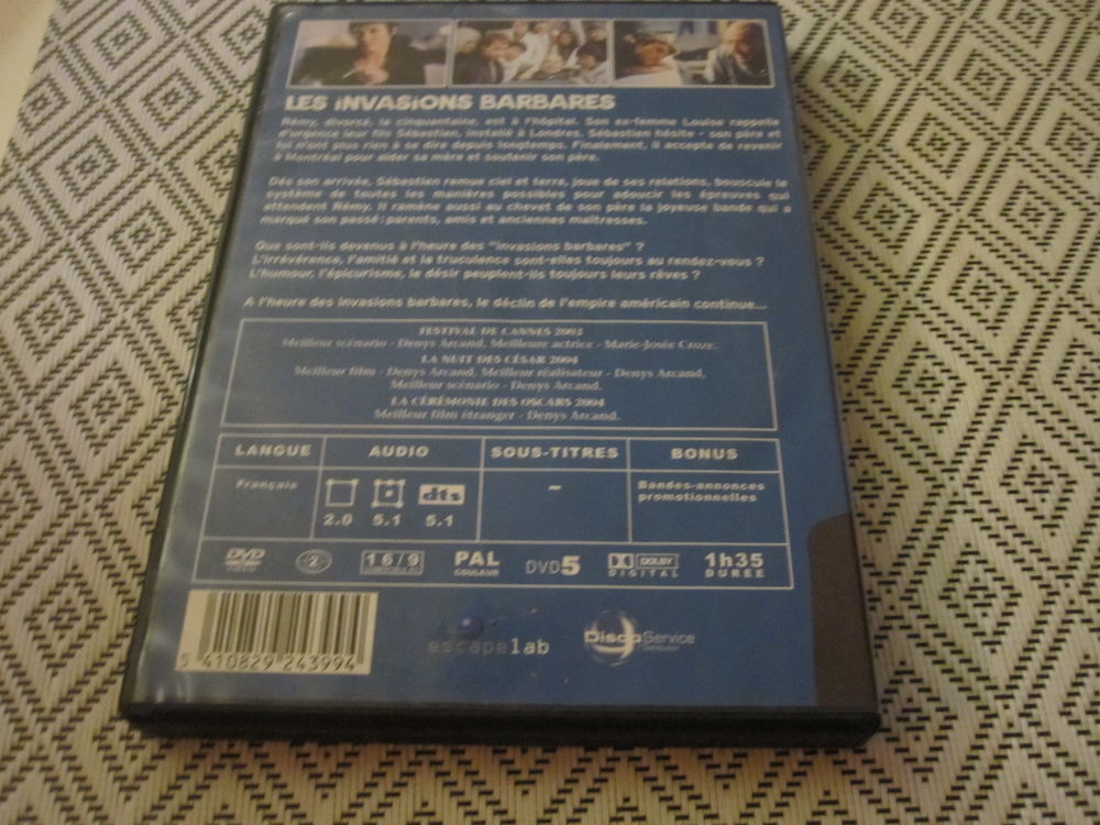 DVD Les invasions barbares de Denys Arcand DVD et blu-ray
