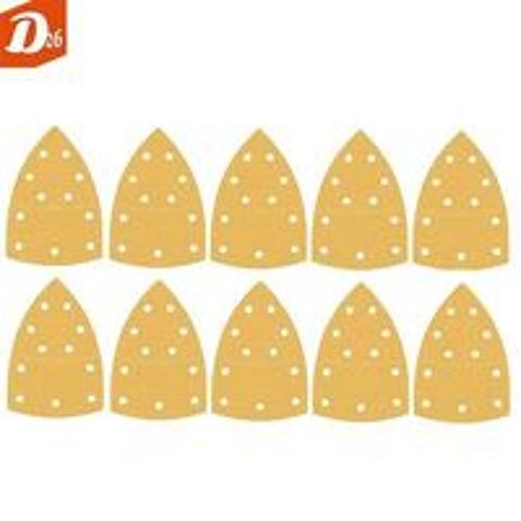   10 feuilles abrasives BOSCH 102x62mm/ 93mm 11 Trous Grain 80 