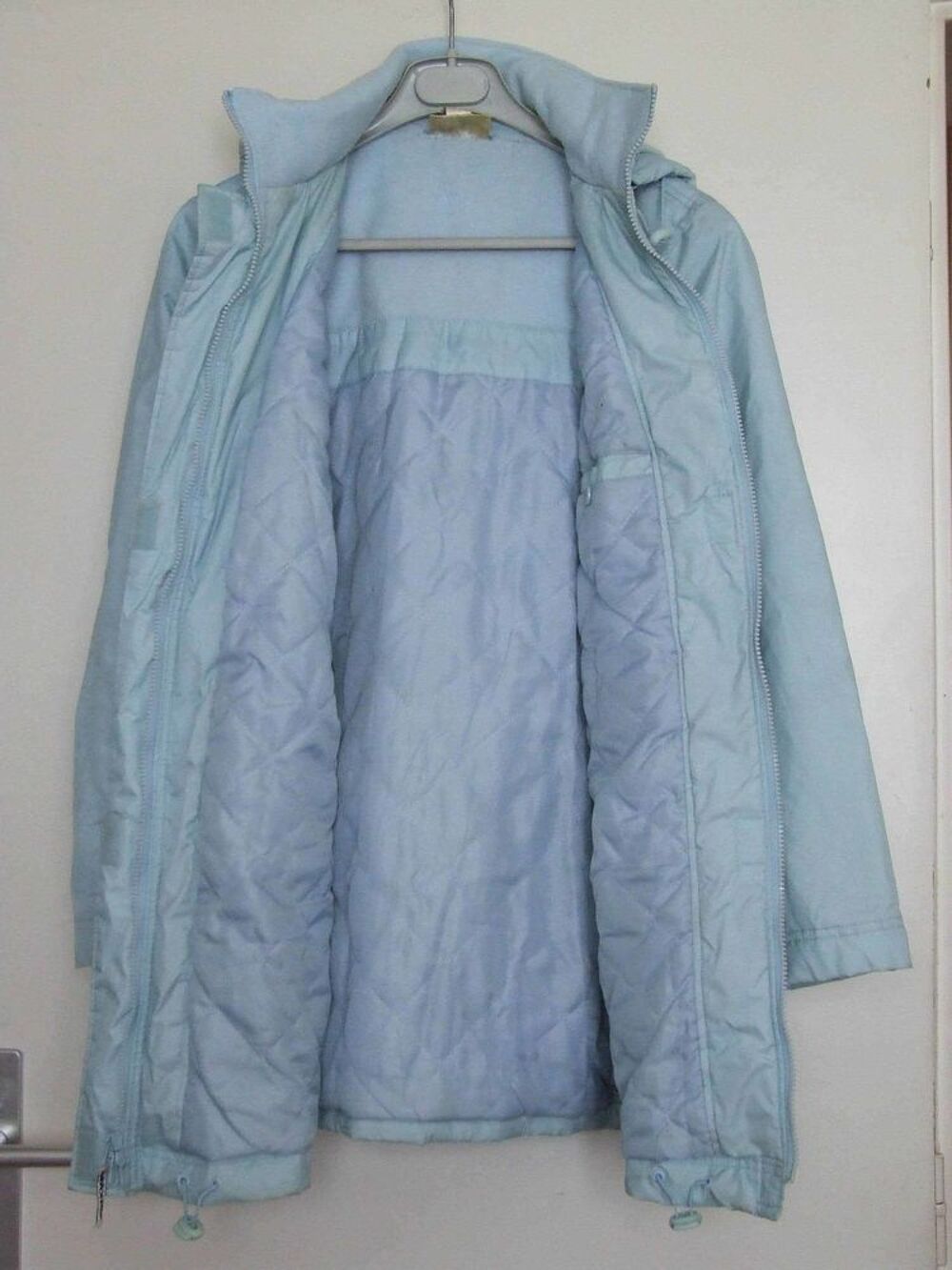 Parka, veste femme, bleu ciel, T. 42, TBE Vêtements