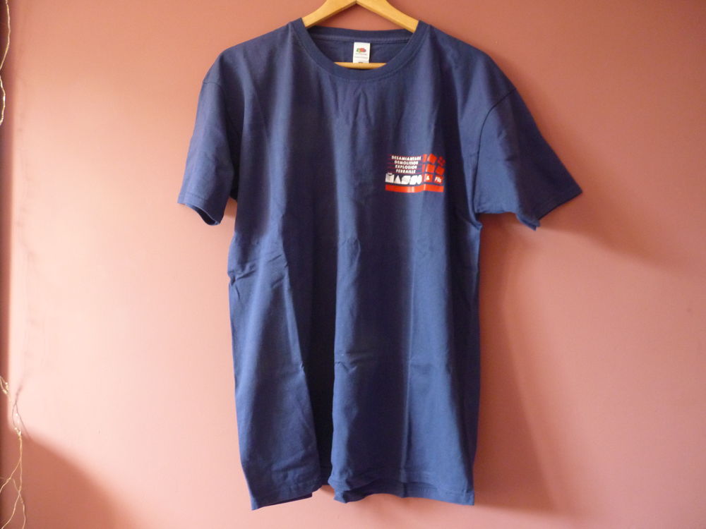 T-shirt homme Neuf XL manches courtes bleu marine neuf Vêtements