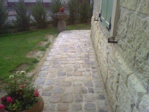 paves gres naturel ancien sol exterieur jardin 1 Brienne-le-Chteau (10)