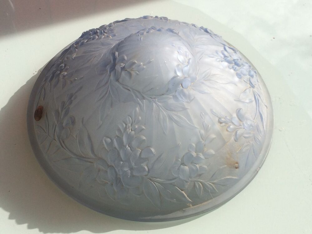 Vasque ancienne bleu pour suspension Décoration