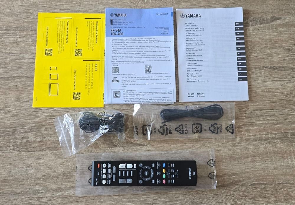 Ampli Home Cinema Yamaha RX-V4A avec 5 enceintes Cabasse Eol Audio et hifi