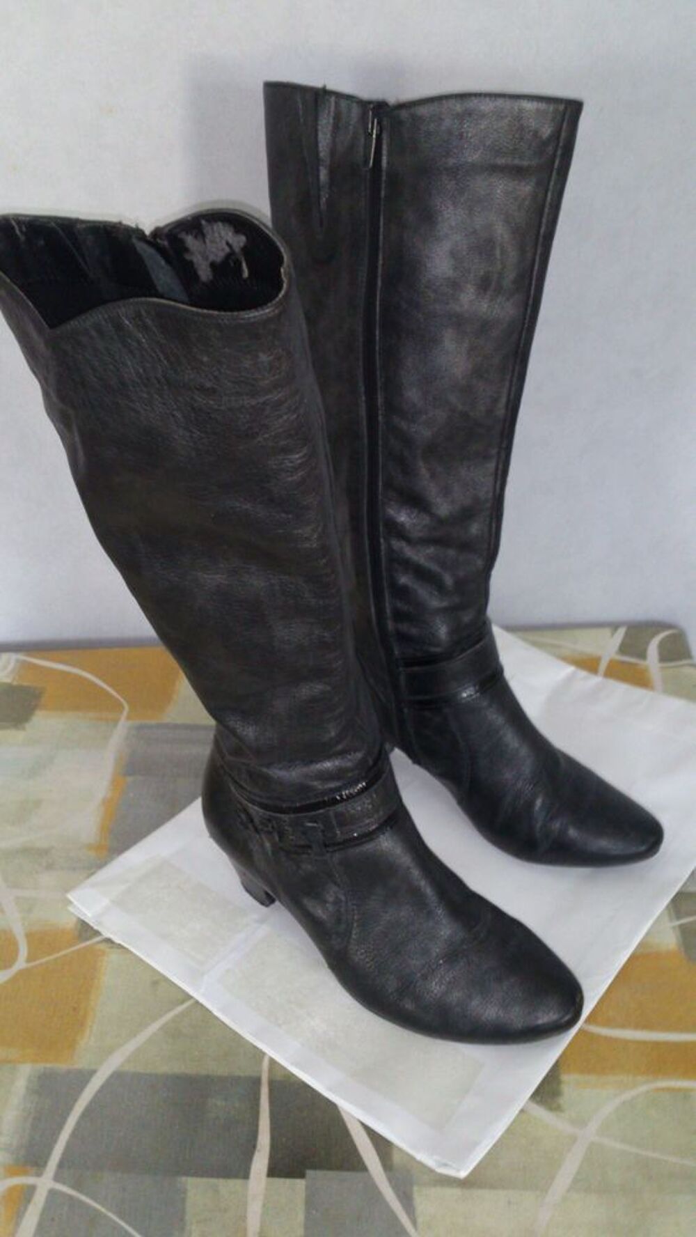 Bottes pour femme en cuir Chaussures