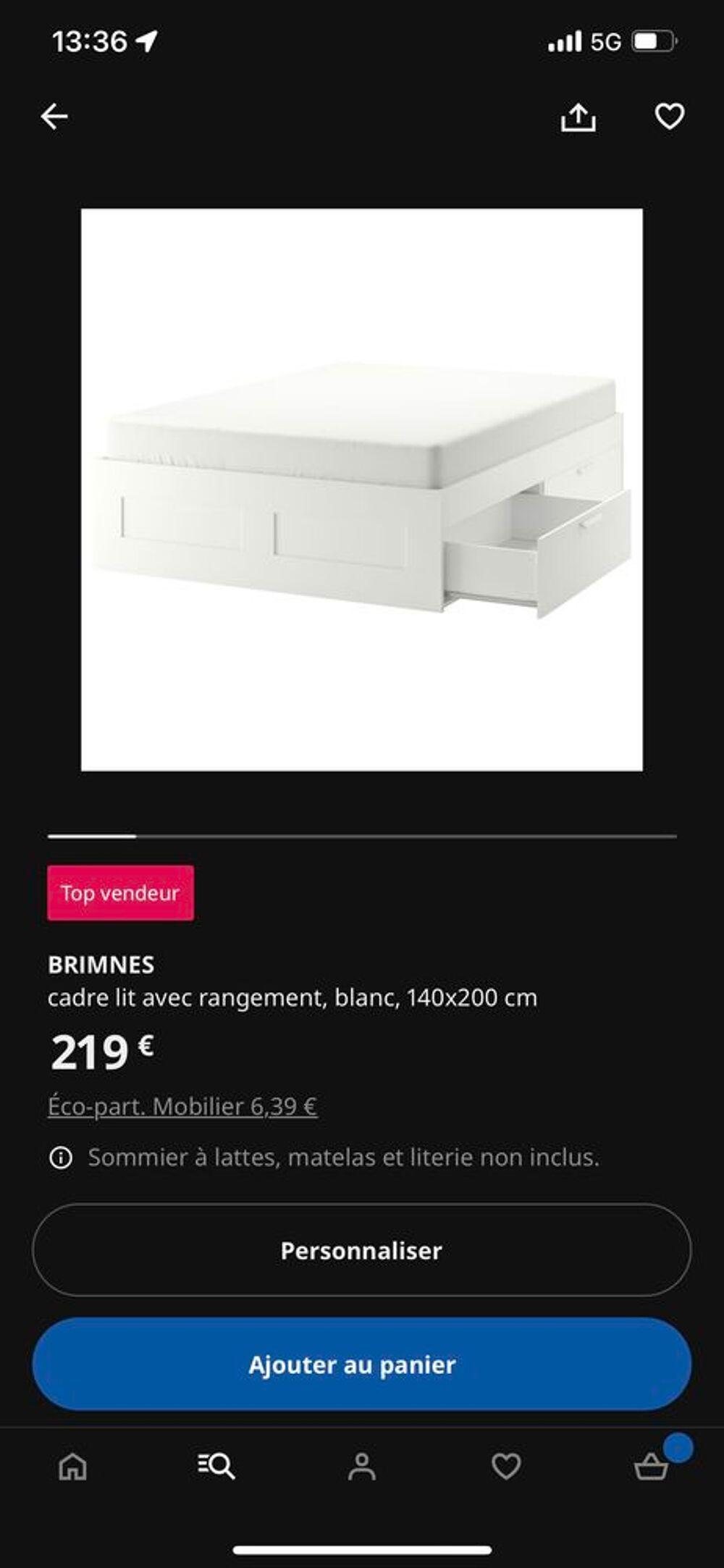 LIT BRIMNES IKEA Meubles