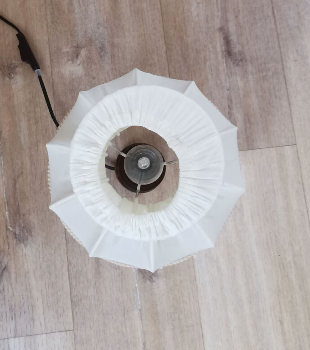 Vintage : Joli abat jour &agrave; franges Décoration