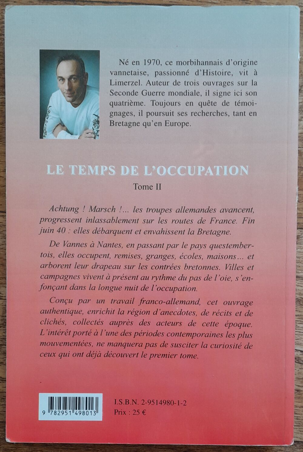 Le temps de l'occupation - tome II - Laurent Guillet Livres et BD