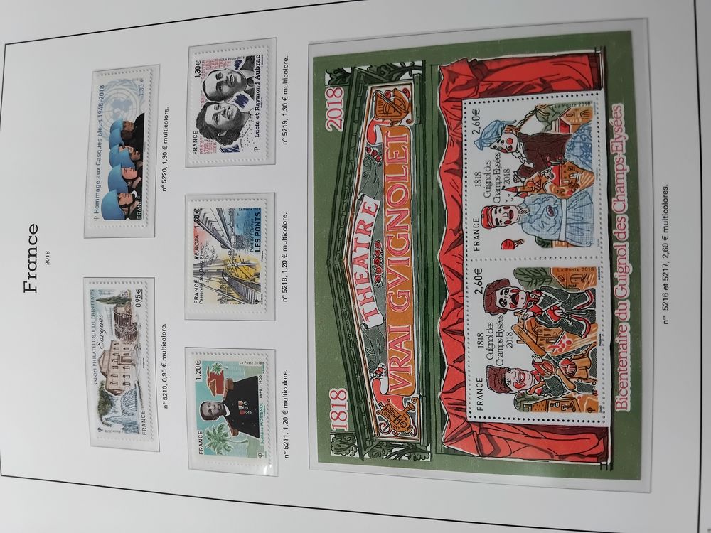Timbres ann&eacute;e 2018 compl&egrave;te neuve 