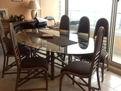 SALLE A MANGER: TABLE PLATEAU VERRE,CHAISES+BUFFET assorti 300 Saint-Germain-lès-Corbeil (91)
