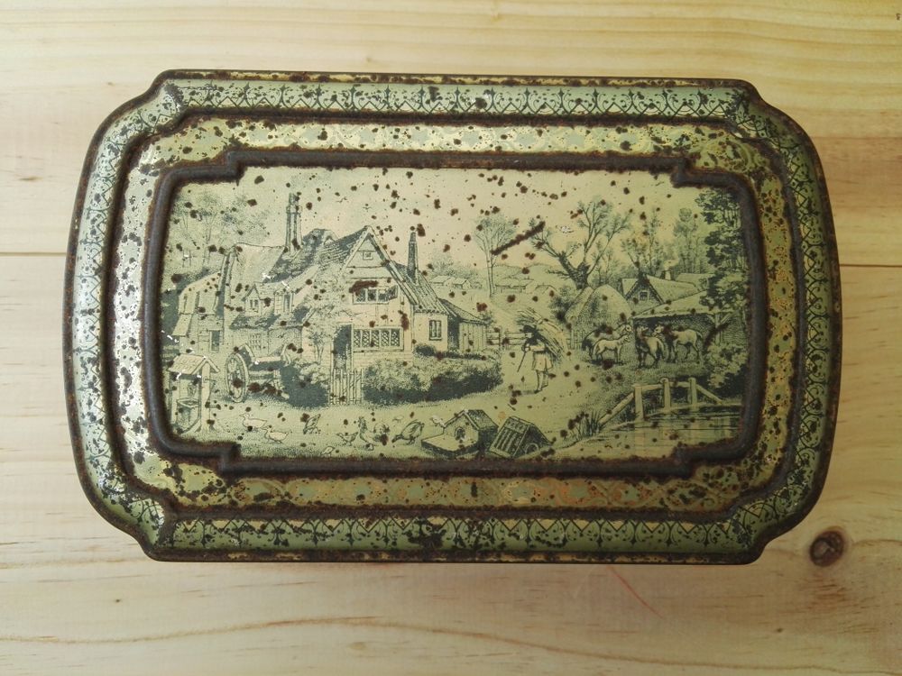 biscuit lithographie huntley et Palmers box bo&icirc;te vintage 