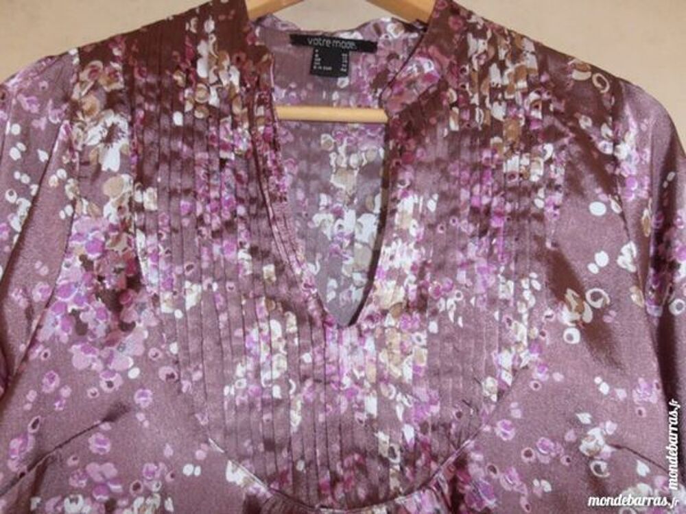 Tunique vieux rose fleuri (41) Vêtements