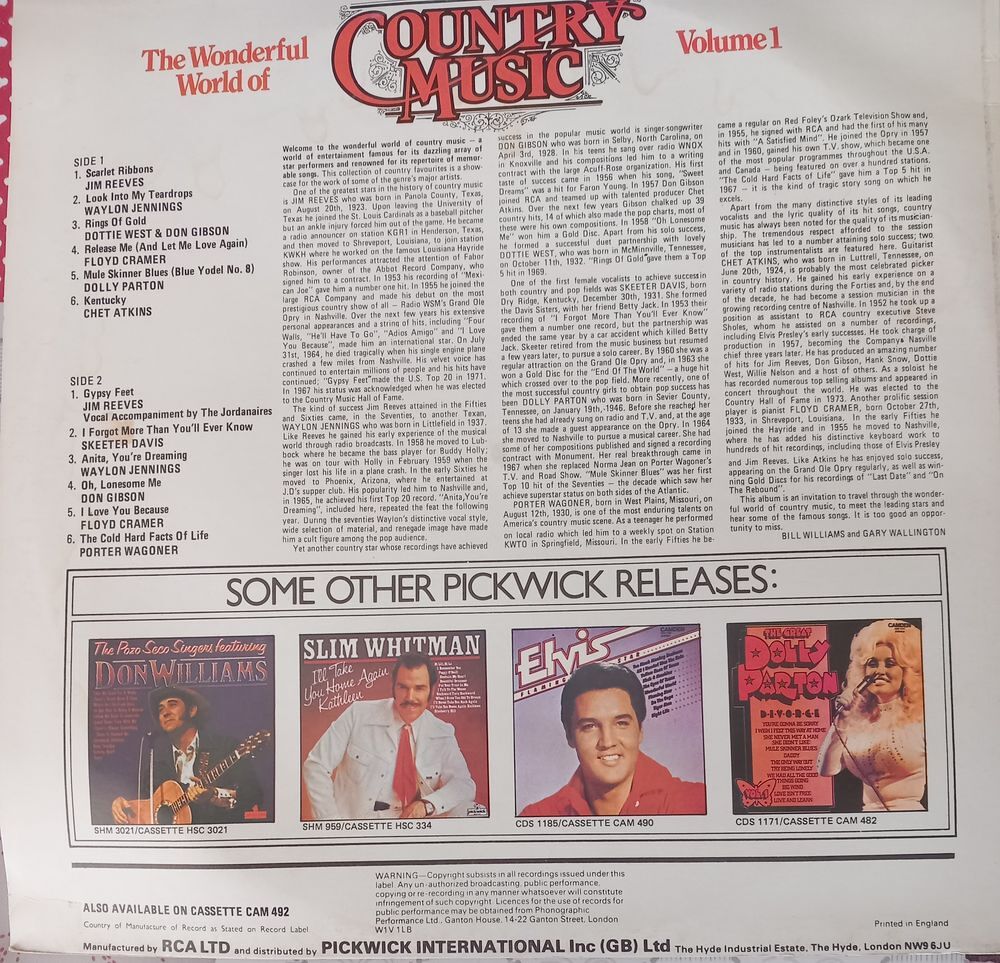 COUNTRY MUSIC / 2 X DISQUES VYNIL 33 TOURS CD et vinyles