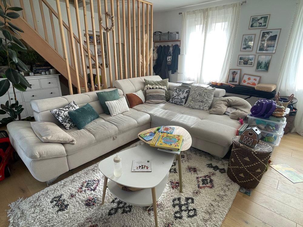 Canap&eacute; d'angle beige Meubles