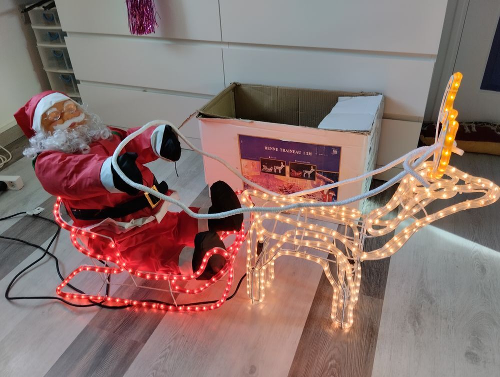 Traineau p&egrave;re noel Décoration