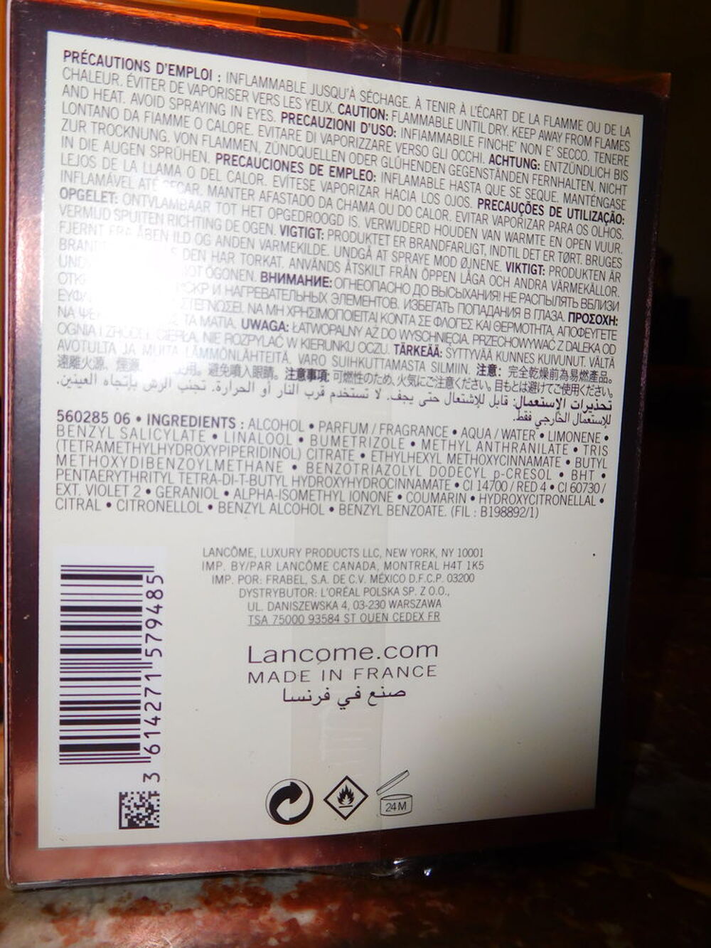 Eau de parfum 30ml " la vie est belle " l'&eacute;clat - Lanc&ocirc;me - 
