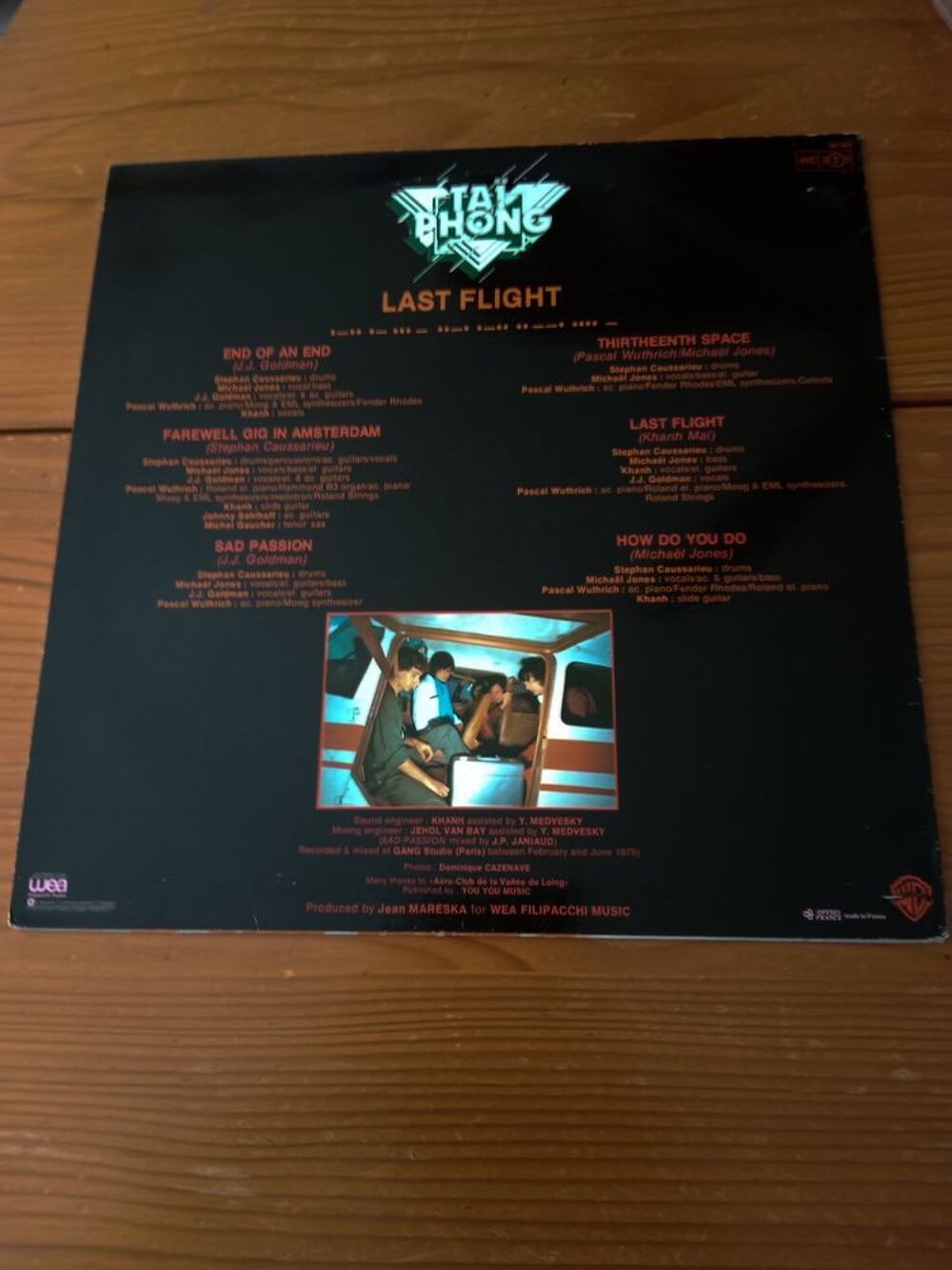 33 TOURS TAI PHONG LAST FLIGHT ORIGINAL WB FRANCE CD et vinyles