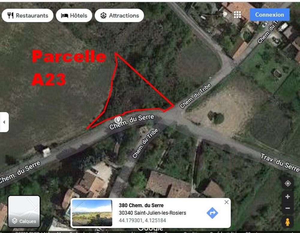Vente Terrain Terrain a saint julien les rosiers (30340) Saint-julien-les-rosiers
