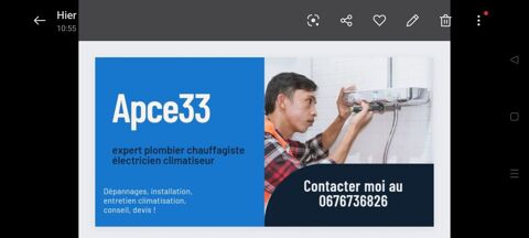 Électricien, climatiseur, plombier, chauffagiste 0 33390 Anglade
