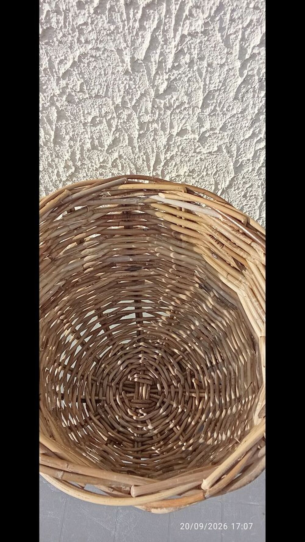 GRAND PANIER OSIER Décoration