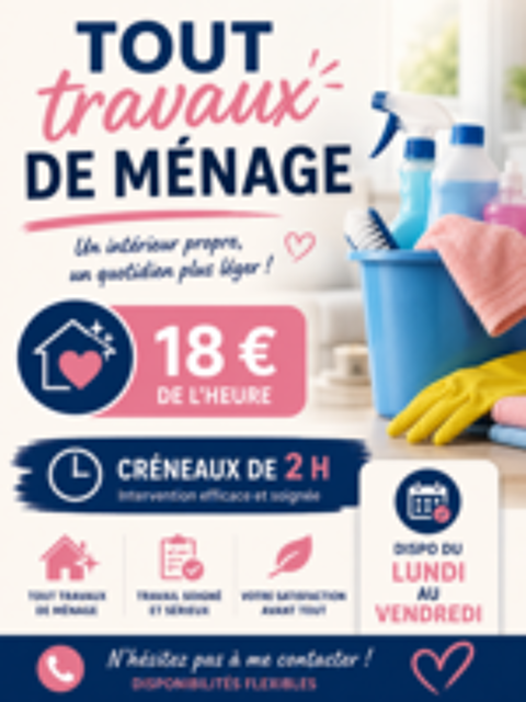   Travaux de ménage  