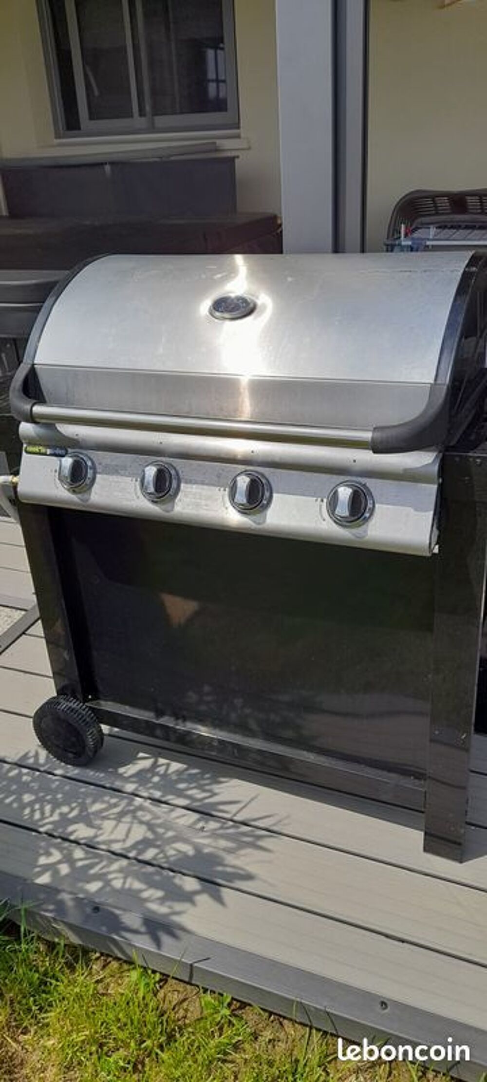 Barbecue &agrave; gaz grill + plancha Jardin