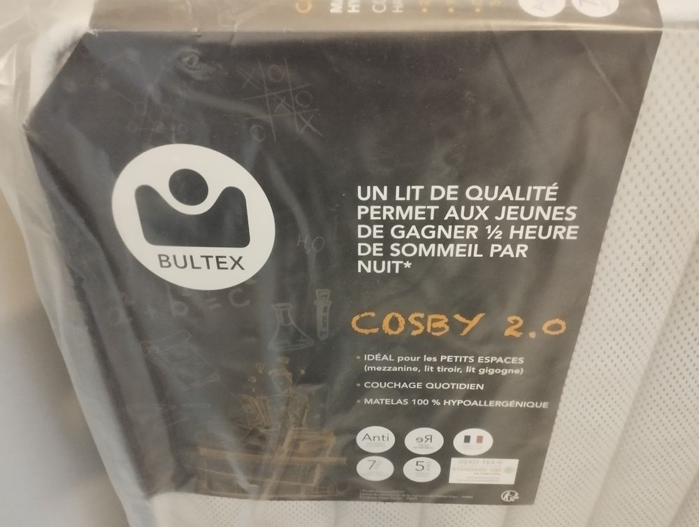 Matelas Bultex neuf en 90+Sommier neuf en 90 Meubles