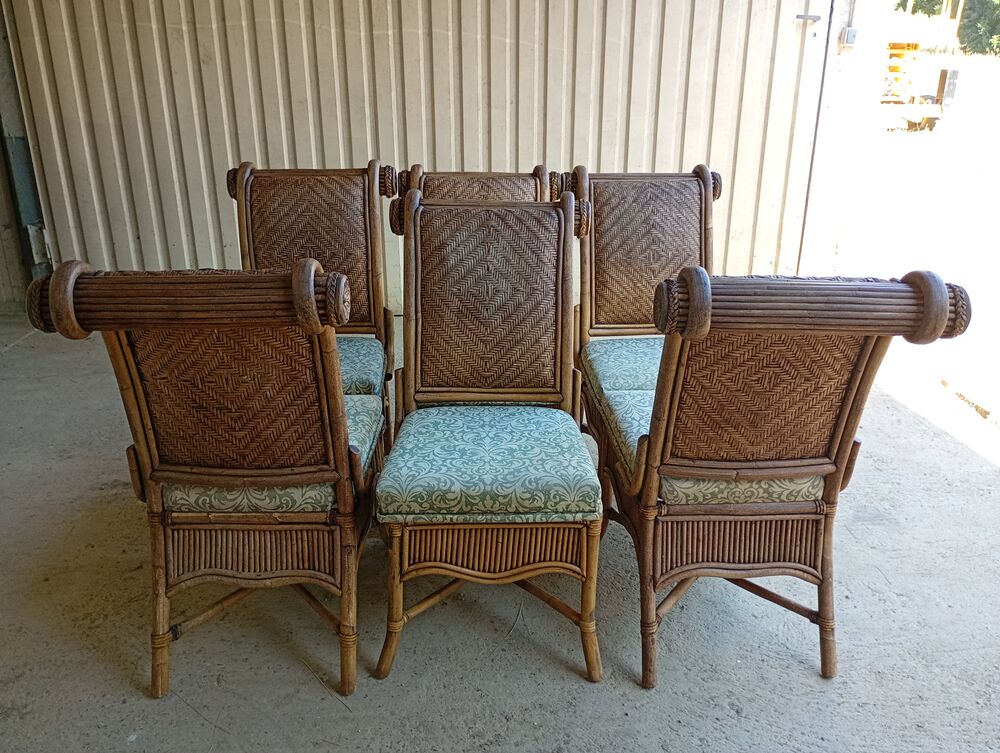 SALON DE JARDIN BAMBOU STYLE COLONNIAL Meubles