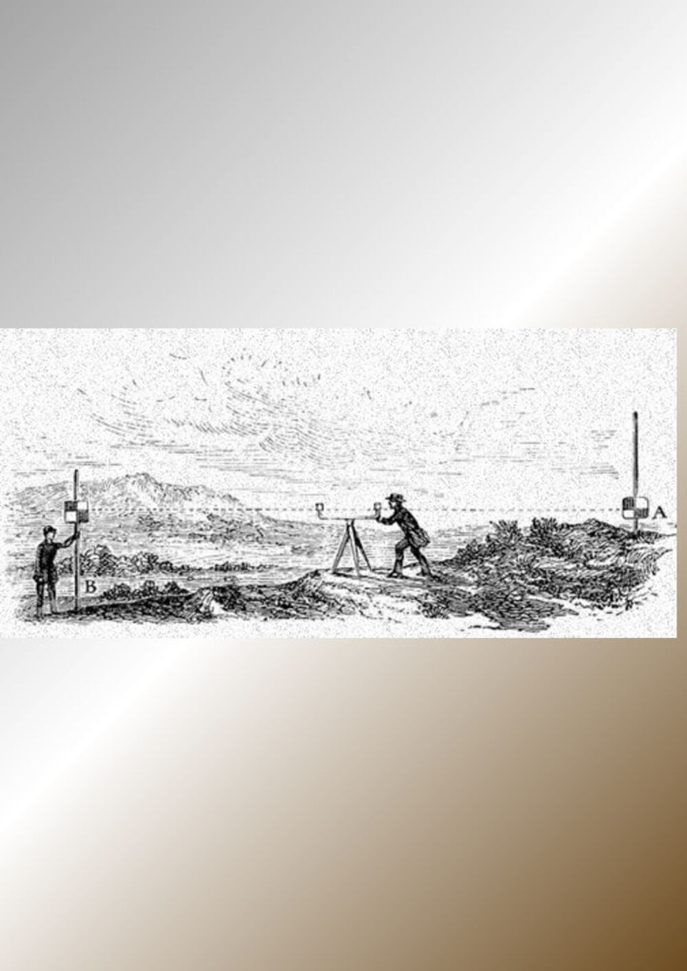 Niveau d'eau d'arpentage fin XIX pour g&eacute;om&egrave;tre
Instrument de D�coration