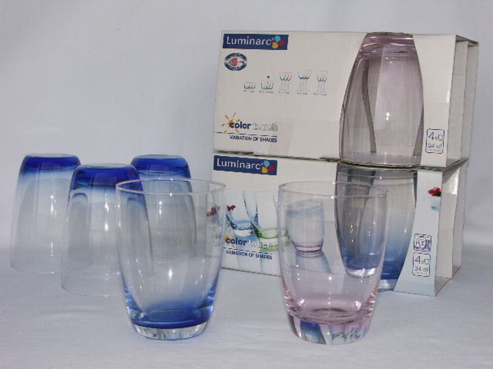 Pack 4 verres soufl&eacute;s Luminarc Hauteur 11cm - NEUF Décoration